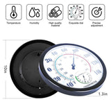 Indoor Outdoor Thermometer Hygrometer - 10 Inch Outdoor Thermometer for Patio,No Battery Needed V1370-AZ4-08244