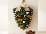 Festive Teardrop Christmas Door Hanging, Upside Down Tree Decoration, Space Saving Vertical Design, V1192-AZ-W-24655