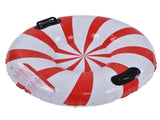 Round Winter Snow Tube Adult PVC Inflatable Skiing Ring with 2 Handles for Outdoor Snowboarding Red V1294-YM0523-3111210415211