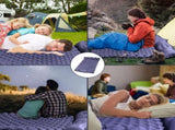 Double Camping Pad with Built-in Pillow Foot Pump Inflatable Mattress for Tent/Backpacking V1107-CS-LYCD1