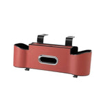 Red Multifunctional Car Seat Back Organizer - Nappa Leather Tissue Box Holder with Cup V888-ELOSUNG56213-2