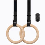 VERPEAK Wooden Gymnastic Rings 32mm for Gym Exercise Fitness Wooden V227-9300302011312