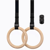 VERPEAK Wooden Gymnastic Rings 32mm for Gym Exercise Fitness Wooden V227-9300302011312