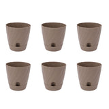 6pcs Plastic Flower Poting Plant Container Lightweight Plastic Planter for Home Balcony V1294-YM0901-3111240201713