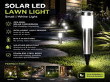 Small Silver Cool White Solar LED Outdoor Garden Light V1221-XM-LB597-GM44
