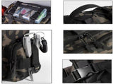 Camouflage Fishing Tackle Bag, Water-Resistant Fishing Gear Storage Bag with Handle, Outdoor V1237-ZY-924-035