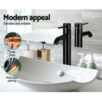 Cefito Bathroom Basin Mixer Tap Round Tall Faucet Vanity Laundry Black TAP-A-81H14-BK