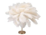 Feather Table Lamp 3 Color Dimmable Touch Switch USB Plug in Romantic Modern Decorative Bedside V1294-YM0703-3119230059411