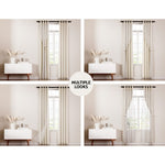 Artiss 2X 132x242cm Blockout Sheer Curtains Beige BC-SR-132X242-BG