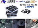 731pcs Car Trim Body Clips Kit Rivet Retainer Auto Panel Bumper Plastic Fastener V201-W12108837