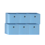 SORTI 33x33x27 CM Blue 6-Pack Foldable Storage Cubes - Fabric Bookcase Organizers for Toys and More V510-333733_LIGHT_BLUE_6X_V2