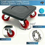 Furniture Mover Heavy Furniture Casters Load Capacity Up to 400 Kg, 360 Degree Swivel Casters and V1237-MS-626-425