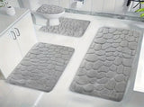 Kdkad Bathroom Rugs Sets 4 Piece, Non Slip Memory Foam Bathroom Rugs, Machine Wash Bathroom Mat Set, V1189-WXFWAL-20260326-01931