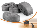 Steel Wool Roll, Rodent Proof Gap Blocker Scrubber, 4PC Long Wire Wool for Home Garage, Seal Pipes V1366-AZ2-W-16794