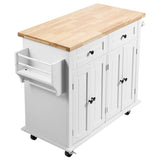 VEVOR Kitchen Island Cart with Solid Wood Top, 900 mm Width Mobile Carts with Storage Cabinet, V952-YDKCFDXJMDB24F20GV0