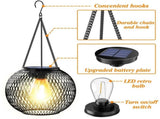 2 Pack Outdoor Solar Lights, Waterproof LED Hanging Lanterns with Warm White Light for Garden, V1189-LC-SD-00048