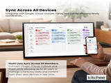 Kitchee 10" Digital Calendar Smart Family Planner - 25.5cm Touchscreen Black V238-SUPDZ-42194057920592