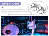 Sturdy Iron Drum Clamp for Reliable Drum Mounting Plated Silver 20Pcs V1369-AZ3-W-20118