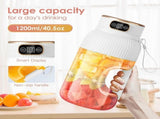 Portable Juicer, 40 Oz Multifunctional Portable Juicer Cup, USB Rechargeable Electric V1369-AZ3-W-11276