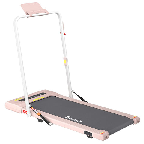 Everfit Treadmill Electric Walking Pad Under Desk Home Gym Fitness 400mm Pink TMILL-400-2IN1-PK