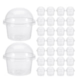 Clear Plastic Dessert Containers with Lids for Pudding, 200 Pieces Disposable Cups for Party and V1366-AZ2-W-25407