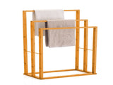 CARLA HOME Bamboo Towel Bar Holder Rack 3-Tier Free Standing for. Towel Racks. Towel Rail V178-36011