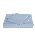 KENSINGTON 1200TC COTTON SHEET SET IN STRIPE-KING - CHAMBRAY ABM-202144