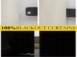 Linens 84 Inch Long 100% Blackout 2 Panels Natural Thick Farmhouse Living Room Soundproof V1258-DP02-C-1267