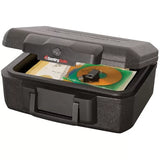 Black Privacy Lock Fire Chest with Carrying Handle for Secure Storage V178-69002