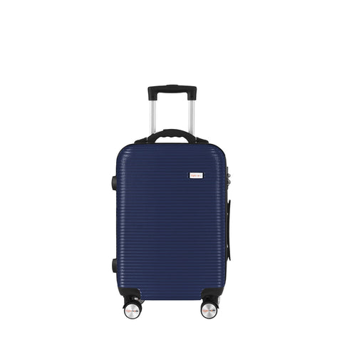 20" Digital Weighing Scale and USB Charging Port Lightweight Carry-on Luggage Suitcase Blue V915-FB3001-S-BL