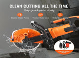 Electric Concrete Saw, 9 in, 2000 W 15 A Motor Circular Saw Cutter with 3.5 in Cutting Depth, V952-D1800W9IN35INLPBQV3