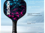 Black and Pink and Blue Professional Carbon Fiber Pickleball Paddle Set 2 Rackets 4 Balls 1 V888-ELOSUNG53155