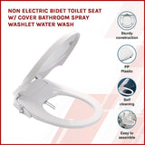 Non Electric Bidet Toilet Seat W/ Cover Bathroom Spray Water Wash V63-836441