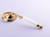 Shower head brass ceramic round hand shower head narrow, ceramic cartridge, universal compatibility, V1189-LC-LY-00082