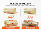Raffle Drum, 16.1 x 12 inch Brass Plated Raffle Ticket Spinning Cage, Holds 5000 Tickets or 200 V952-CJGJS16YC000Z86CGV0
