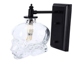 Vintage Wall Lamp Iron Glass Skull Shape Industrial Wall Mounted Light with G9 Bulb for Bedroom V1294-YM0715-3119210290811