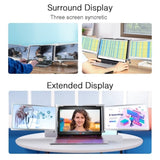 14 Inch FOPO Triple Portable Monitor 1080P FHD IPS Triple Monitor Laptop Screen Extender for 15"-17" V255-S400