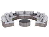 Gardeon 8 Seater Outdoor Sofa Set 11PCS Table Chair Set Garden Rattan Furniture ODF-SOFA-11PC-RTA-GE