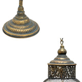 Lustre Branched Stand w 2 Shaded Pillar Candleholders 83cm V637-37093CDL