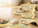 1 Pack Cute Fish-Shaped Cooling Pet Mat, Cartoon Cat Print Summer Dog Cat Bed, Breathable Non-Slip V1232-CWD-XY-003