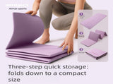Grey Foldable Yoga Mat - Portable Thick Non-Slip Fitness Exercise Mat for Home Gym and Travel V888-ELOSUNG51125