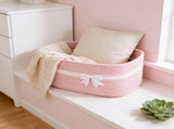 Large Woven Storage, Holiday Gift Storage with Handles for Living Room Shelves, Bow V1189-LWWAL-20260401-07079