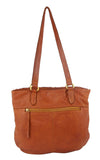 Pierre Cardin Woven Leather Ladies Shoulder Bag Travel Carry - Cognac V563-PC-3307-COGNAC