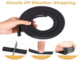 4 Pcs Weather Stripping Door Seal Strip,65 ft Adhesive Door Insulation Foam Weather Strip for Home V1192-AZ-W-31134