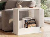 Levede Narrow End Table Modern Office Side Table Magazine Rack Bedside Storage NI1091-WH-AU