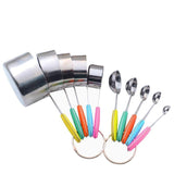 Stainless Steel Measuring Cups and Spoons Set with Leveler V1263-JX-8153