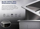 510x450mm Handmade 1.5mm 16 Gauge Stainless Steel Kitchen Laundry Sink with Waste V63-846381