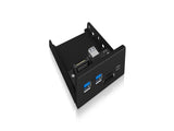 ICY BOX IB-HUB1417-i3 Frontpanel with USB 3.0 Type-C and Type-A hub with card reader V28-ACRICYHUB1417I3