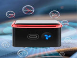 Rechargeable Solar Air Purifier for Desk, Car, Kitchen - Red, ABS Texture V1263-JX-4805