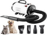 Pet Hair Dryer with Multiple Nozzles - Powerful and Quiet for Dogs and Cats V888-ELOSUNG11778